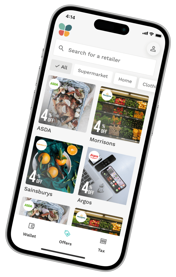 Council Perks mobile app showing retailer savings